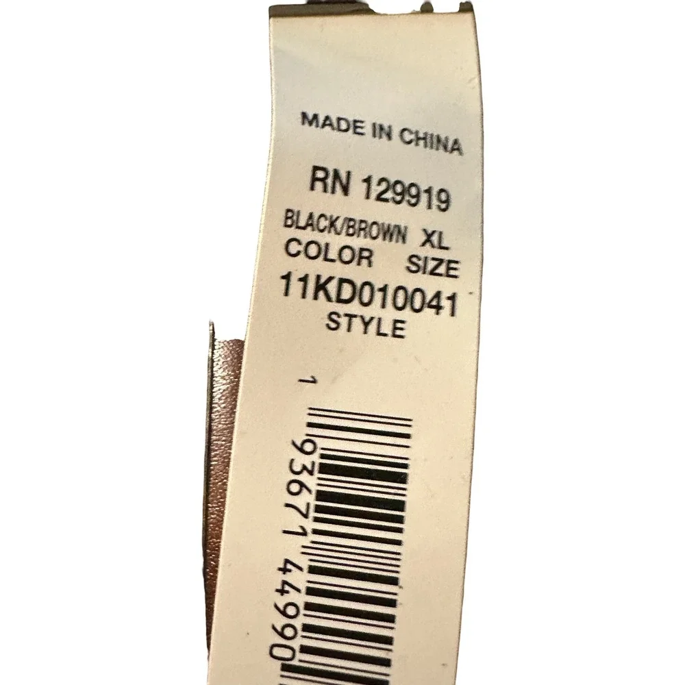 New Kenneth Cole Reaction Mens Reversible Belt Black Brown‎ XL 42-44